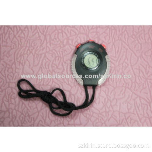 Digital Stopwatch with Time/Date/Week Display, Alarm Function, Button Battery